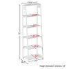 Hastings Home Freestanding Ladder Bookcase, White 620649XDH
